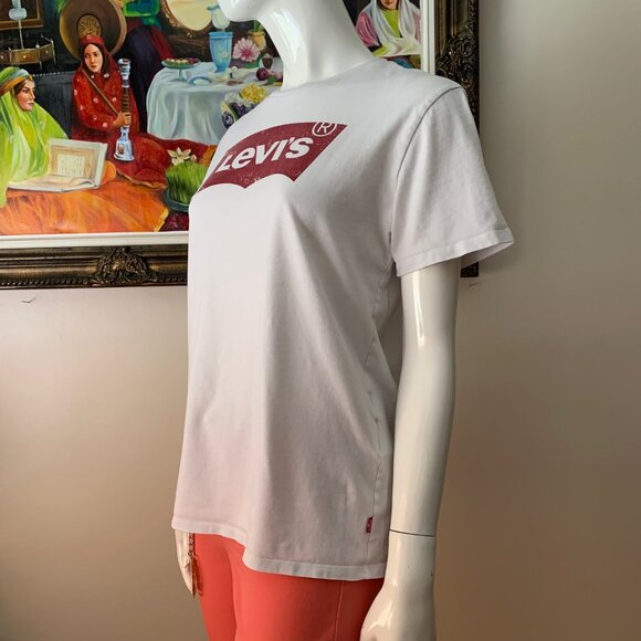 LEVI’S Vintage Medium White Crew Neck T-Shirt - Picture 4 of 10